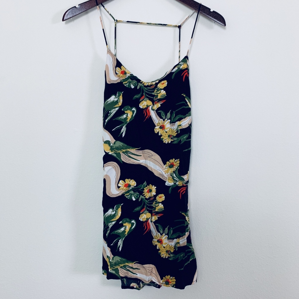 Asian Print Inspired Mini Dress Reformation size S